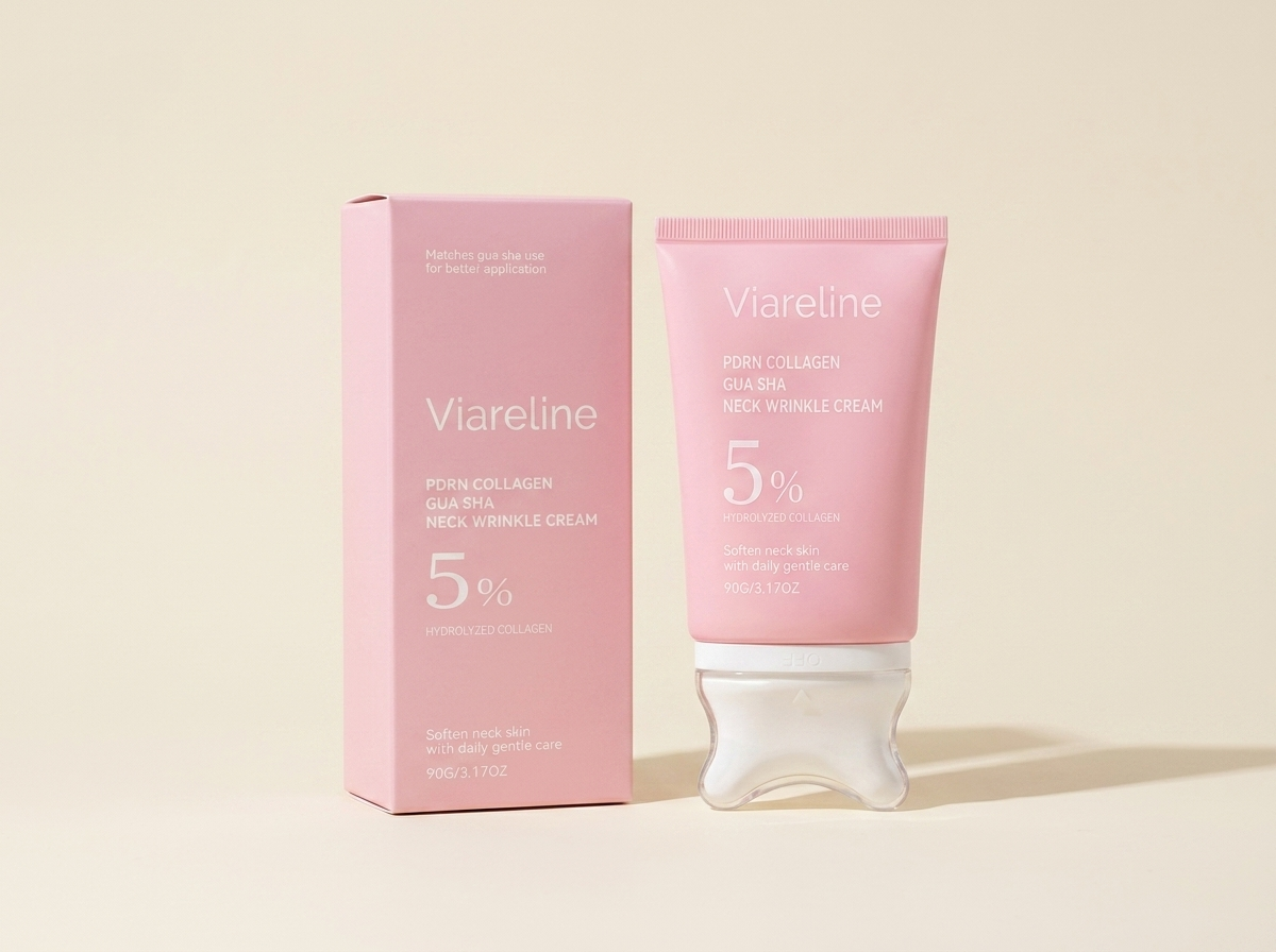Velé Collagen Sculpting Neck Cream — tube with gua sha tool