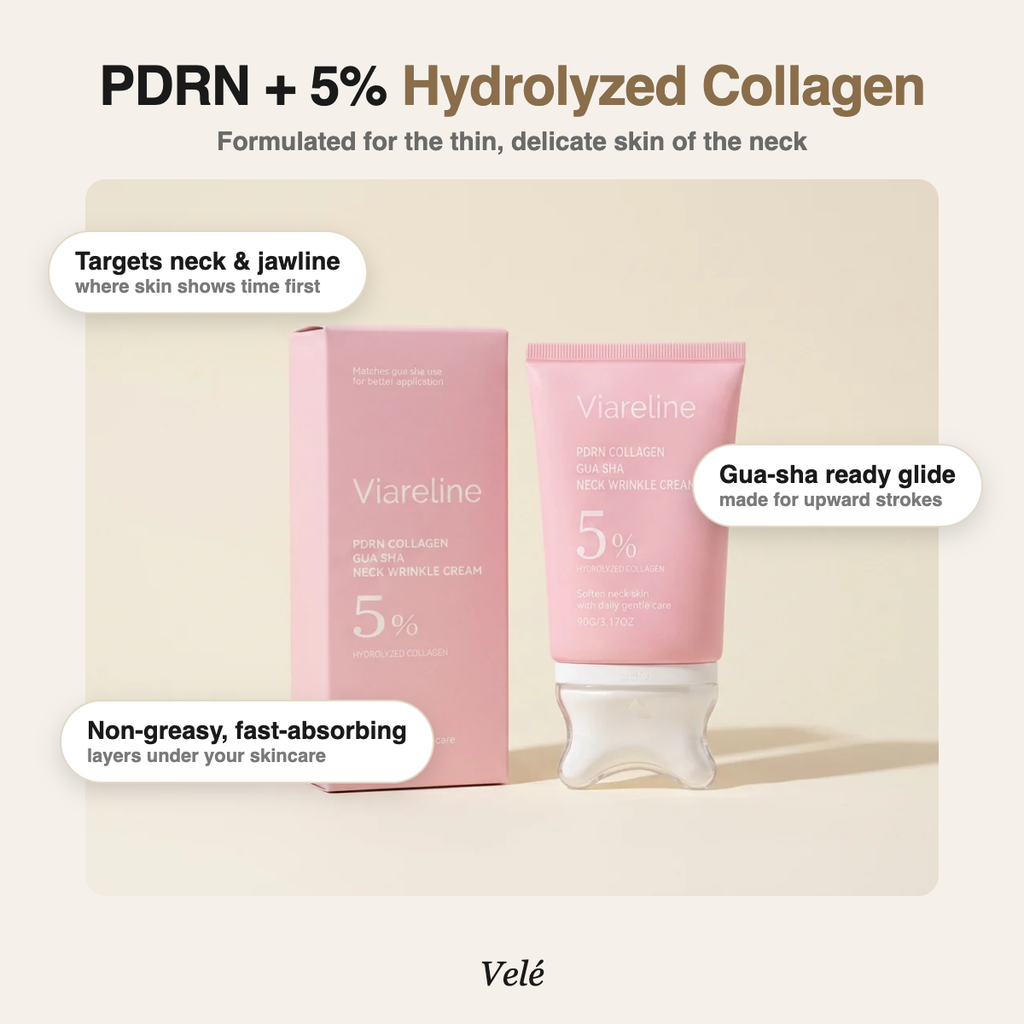 Velé Collagen Sculpting Neck Cream — PDRN + 5% hydrolyzed collagen benefits